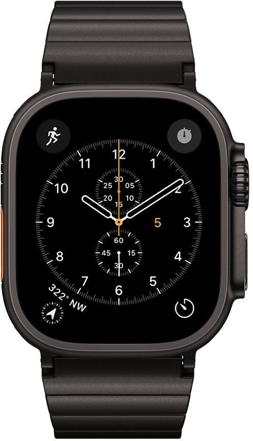 UNUM Titanium for Apple Watch 38/40/41/42mm - black - Watch Strap