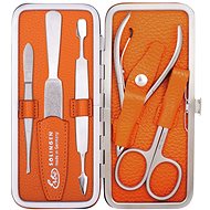 ERBE SOLINGEN Ladies leather manicure set with stainless steel tools No. 9284 orange - Manicure Set