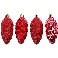 Flask bead red set of 4 pieces - Christmas Ornaments