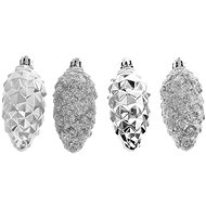 Silver cone flask set of 4 pieces - Christmas Ornaments