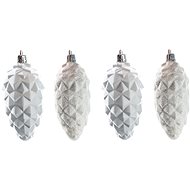 Baffle cone white set of 4 pieces - Christmas Ornaments