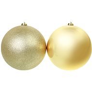 Arany gömb, 2 darabos készlet - Karácsonyi díszítés
