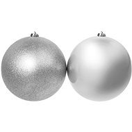 Silver Baubles, Set of 2 pieces - Christmas Ornaments