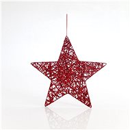 Hanging star, red, 25 cm - Christmas Ornaments