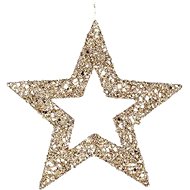 Star, gold with glitter, 45 cm - Christmas Ornaments