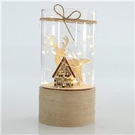 Glass Decor with Deer, 9x18cm - Christmas Ornaments