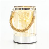 LED Glass Lantern, 8x8x12cm - Christmas Decoration