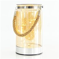 LED Glass Lantern, 9x9x16cm - Christmas Decoration