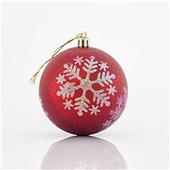 Plastic Red and White Balls, 8cm - Christmas Ornaments