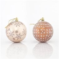 Plastic Matt  Balls, Champagne, 8cm - Christmas Ornaments