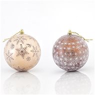 Plastic matte balls, champagne, 10 cm - Christmas Ornaments