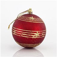 Plastic matt red-gold balls, 8 cm - Christmas Ornaments