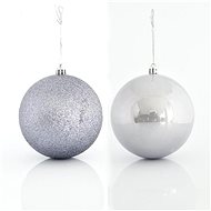 Plastic gray balls, 10 cm - Christmas Ornaments