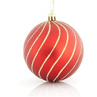 Plastic Matt Balls, Red-gold, 8cm - Christmas Ornaments