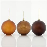 Plastic brown balls, 8 cm - Christmas Ornaments