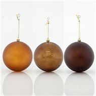 Plastic brown balls, 10 cm - Christmas Ornaments