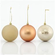 Plastic retro orange balls, 8 cm - Christmas Ornaments
