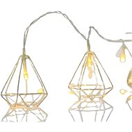 EUROLAMP LED Light Chain with Silver Metal Decor, Warm White, 10 pcs - Light Chain