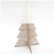 EUROLAMP Christmas decoration - 3D tree with white glitter and thread, 100 cm - Christmas Decoration