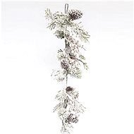 EUROLAMP Christmas decoration - snowy branch with pine cones, 153 cm - Artificial Flower