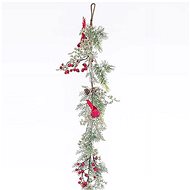 EUROLAMP Christmas decoration - branch with berries and birds, 153 cm - Christmas Decoration
