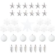 Set of White Ornaments 37 pieces - Christmas Ornaments
