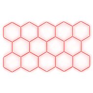 Escape6 Kompletní LED hexagonové svítidlo červené, rozměr 14 elementů 420 × 238 cm - Modular Light