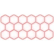 Escape6 Kompletní LED hexagonové svítidlo červené, rozměr 17 elementů 504 × 238 cm - Modular Light