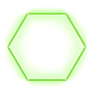 Escape6 Kompletní LED hexagonové svítidlo zelené, rozměr 1 element 97 × 84 cm - Modular Light