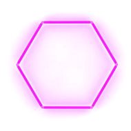 Escape6 Kompletní LED hexagonové svítidlo růžové, rozměr 1 element 97 × 84 cm - Modular Light