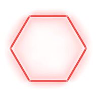 Escape6 Kompletní LED hexagonové svítidlo červené, rozměr 1 element 97 × 84 cm - Modular Light