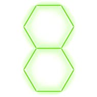 Escape6 Kompletní LED hexagonové svítidlo zelené, rozměr 2 elementy 97 × 168 cm - Modular Light