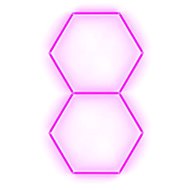 Escape6 Kompletní LED hexagonové svítidlo růžové, rozměr 2 elementy 97 × 168 cm - Modular Light
