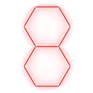 Escape6 Kompletní LED hexagonové svítidlo červené, rozměr 2 elementy 97 × 168 cm - Modular Light