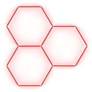 Escape6 Kompletní LED hexagonové svítidlo červené, rozměr 3 elementy 168 × 166 cm - Modular Light