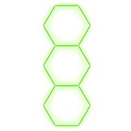Escape6 Kompletní LED hexagonové svítidlo zelené, rozměr 3 elementy 97 × 246 cm - Modular Light