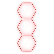 Escape6 Kompletní LED hexagonové svítidlo červené, rozměr 3 elementy 97 × 246 cm - Modular Light