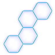 Escape6 Kompletní LED hexagonové svítidlo modré, rozměr 4 elementy 166 × 288 cm - Modular Light