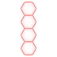 Escape6 Kompletní LED hexagonové svítidlo červené, rozměr 4 elementy 97 × 327 cm - Modular Light