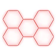 Escape6 Kompletní LED hexagonové svítidlo červené, rozměr 5 elementů 238 × 168 cm - Modular Light