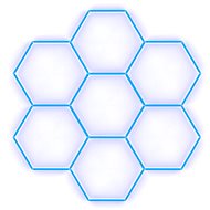 Escape6 Kompletní LED hexagonové svítidlo modré, rozměr 7 elementů 238 × 252 cm - Modular Light