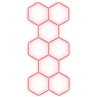 Escape6 Kompletní LED hexagonové svítidlo červené, rozměr 8 elementů 166 × 386 cm - Modular Light