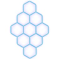 Escape6 Kompletní LED hexagonové svítidlo modré, rozměr 9 elementů 246 × 386 cm - Modular Light