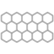 Escape6 Complete LED hexagonal luminaire white 6500 K, 14 elements 420 × 238 cm - Modular Light