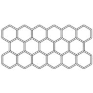 Escape6 Complete LED hexagonal luminaire white 6500 K, 17 elements 504 × 238 cm - Modular Light