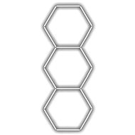 Escape6 Complete LED hexagonal luminaire white 6500 K, 3 elements 97 × 246 cm - Modular Light