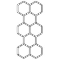 Escape6 Complete LED hexagonal luminaire white 6500 K, 8 elements 166 × 386 cm - Modular Light