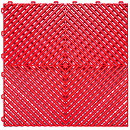Escape6 WPC tiles SORG, 40 × 40 × 1,9 cm, red, 1 piece - WPC Tiles