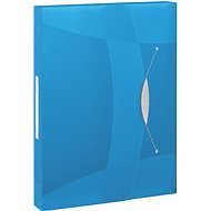 ESSELTE VIVIDA A4 mit Gummiband, transparent blau - Dokumentenmappe
