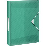 ESSELTE Colour Breeze 25 mm, A4 with elastic band, transparent green - Document Folder